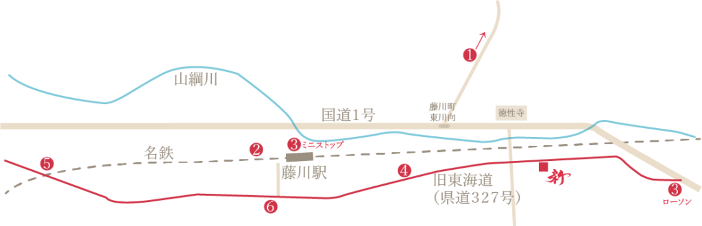新周辺のイラスト地図